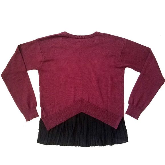 NEW Autumn Cashmere Garnet Girls Sweater w/Pleated Back sz 10 - Picture 1 of 2
